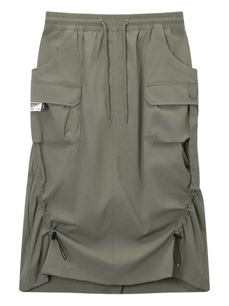  Musium Div. Cargo-pockets Midi Skirt - Green 