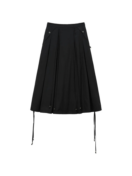 Musium Div. Drawstring-detail Midi Skirt - Black 