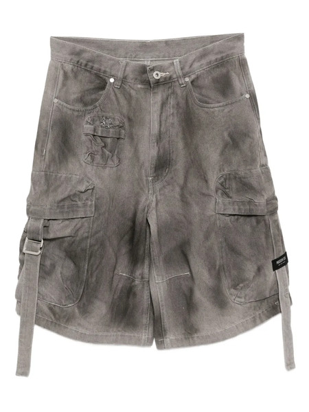  Musium Div. Faded Effect Cargo Shorts - Grey 