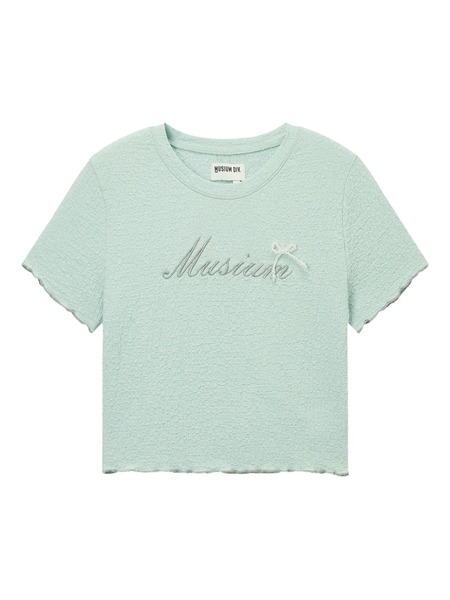  Musium Div. Logo-embroidered Crop Top - Blue 