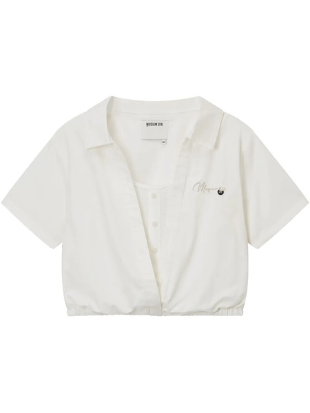  Musium Div. Logo-embroidered Shirt - White 