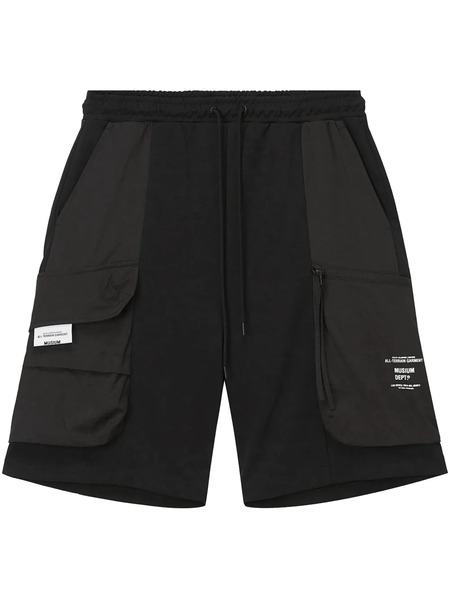  Musium Div. Logo-print Cargo Shorts - Black 