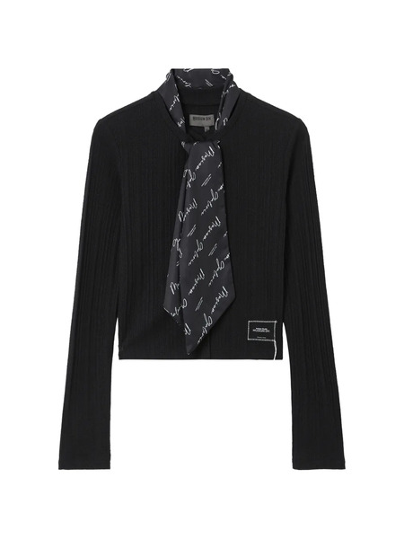  Musium Div. Scarf Ribbed Knitwear - Black 