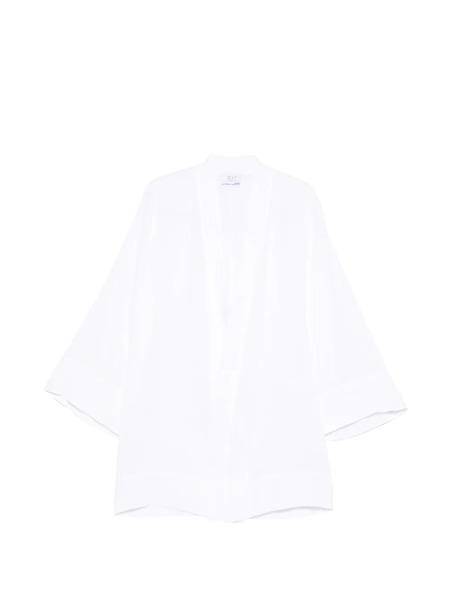  Mvp Wardrobe Linen Belyted Shirt - White 