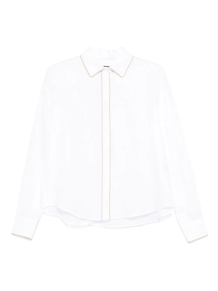  Mvp Wardrobe Linen Trim Shirt - White 