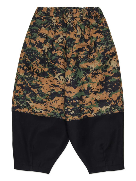  Myar Camo-panelled Trousers - Brown 