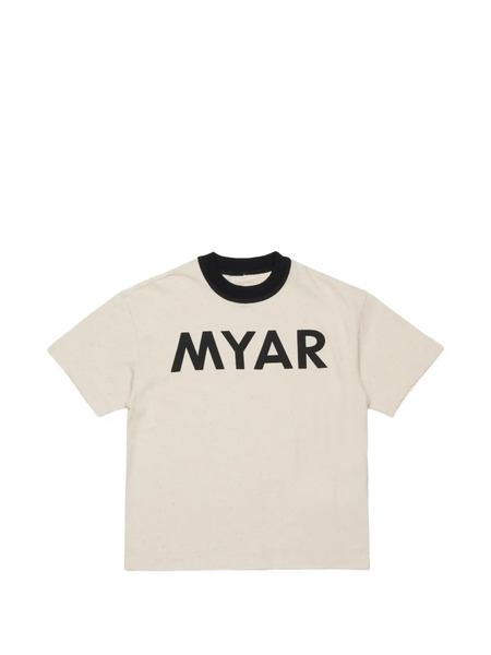  Myar Kids Crew-neck Logo T-shirt - Neutrals 