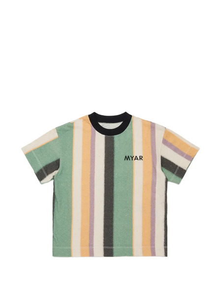  Myar Kids Crew-neck Striped T-shirt - Neutrals 