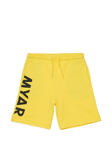  Myar Kids Logo-print Drawstring Shorts - Yellow 