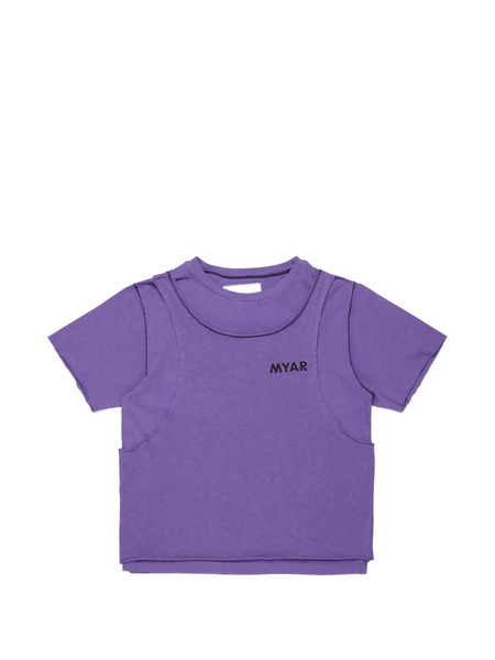  Myar Kids Logo-print Layered T-shirt - Purple 