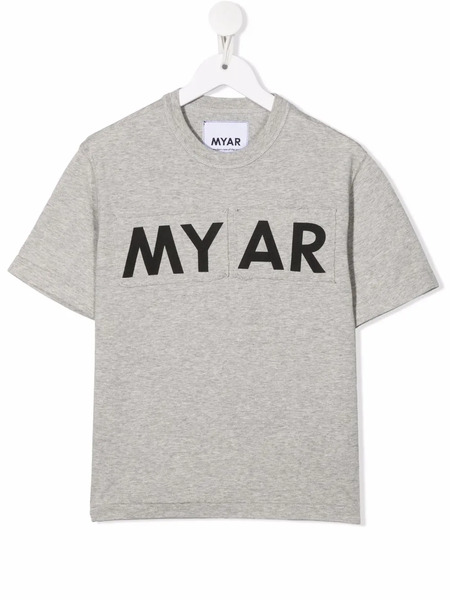  Myar Kids Logo-print Short-sleeved T-shirt - Grey 