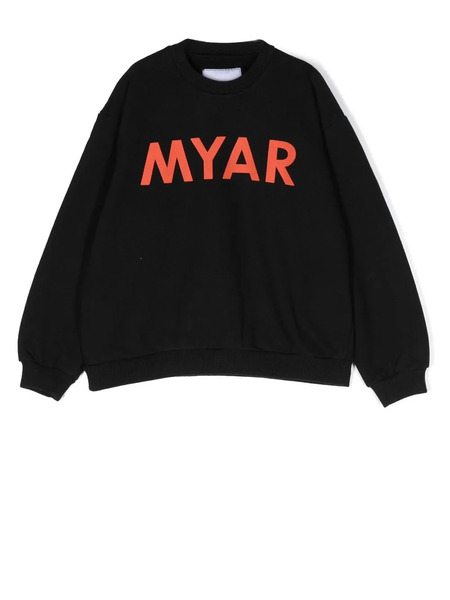  Myar Kids Myar-print Detail Jumper - Black 