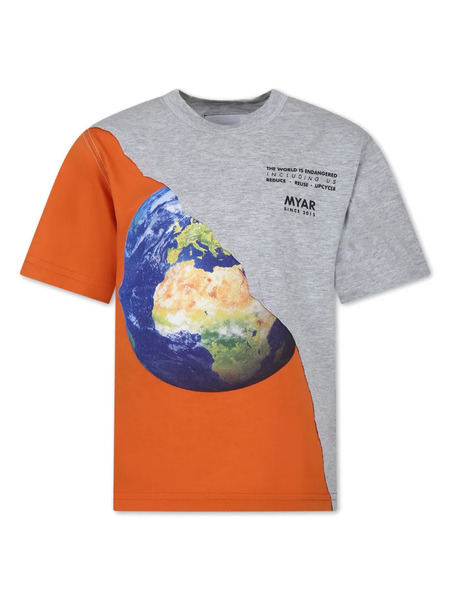  Myar Kids World Endangered Cotton T-shirt - Grey 