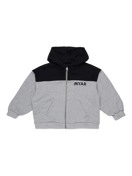  Myar Logo-print Zip-up Hoodie - Grey 