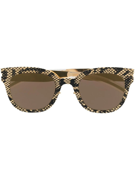  Mykita Python-print Wayfarer-frame Sunglasses - Gold 