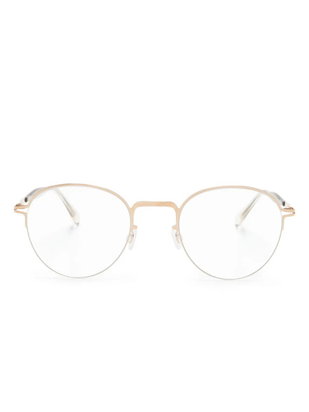  Mykita Tate Oval-frame Glasses - Gold 