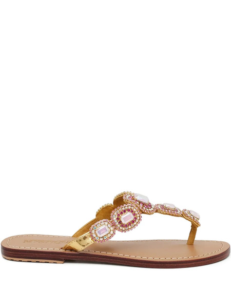  Mystique Crystal-embellished Sandals - Gold 