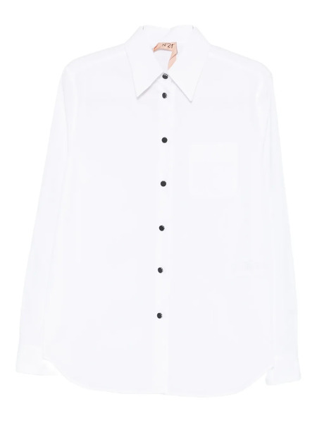  Nº21 Buttoned Long-sleeve Shirt - White 