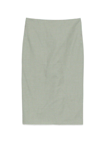  Nº21 Check-pattern Skirt - Green 