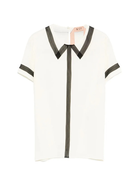  Nº21 Contrast-trim Top - Neutrals 
