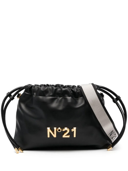  Nº21 Eva Logo-plaque Drawstring Clutch Bag - Black 