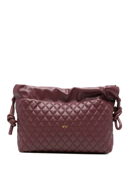  Nº21 Eva Quilted Knot Clutch Bag - Red 