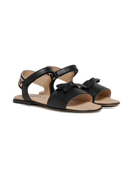  Nº21 Kids Bow-detailed Sandals - Black 