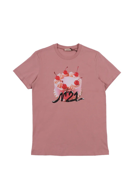  Nº21 Kids Cake-print T-shirt - Pink 