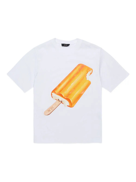  Nº21 Kids Graphic T-shirt - White 