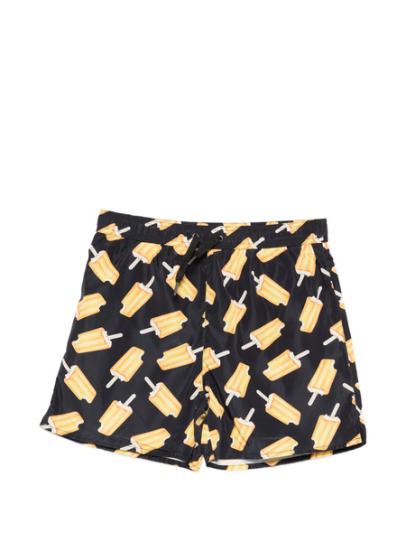  Nº21 Kids Ice Cream-print Swim Shorts - Black 