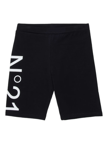  Nº21 Kids Logo-detail Shorts - Black 