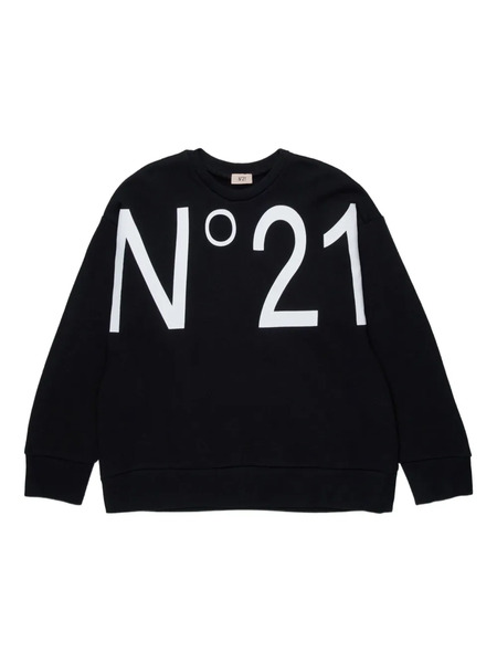  Nº21 Kids Logo-detail Sweater - Black 