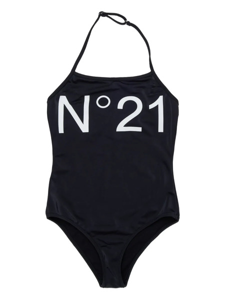  Nº21 Kids Logo-detail Swimsuit - Black 