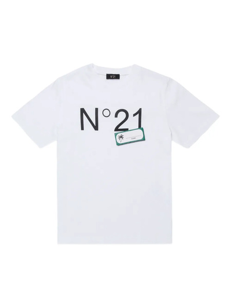  Nº21 Kids Logo Graphic T-shirt - White 