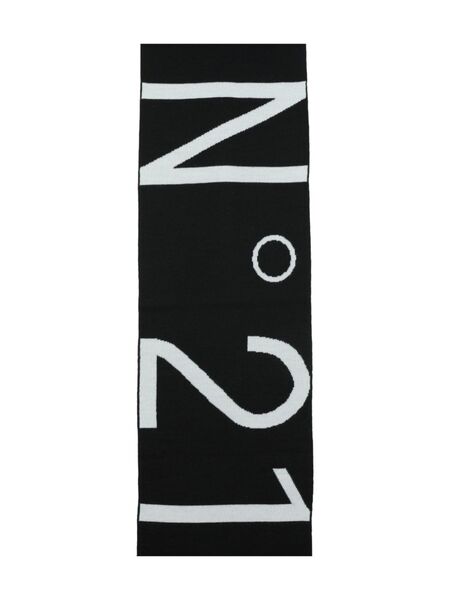  Nº21 Kids Logo-intarsia Scarf - Black 