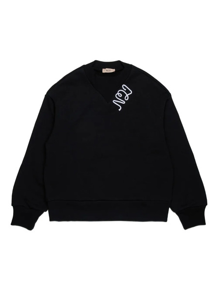  Nº21 Kids Logo-patch Sweatshirt - Black 