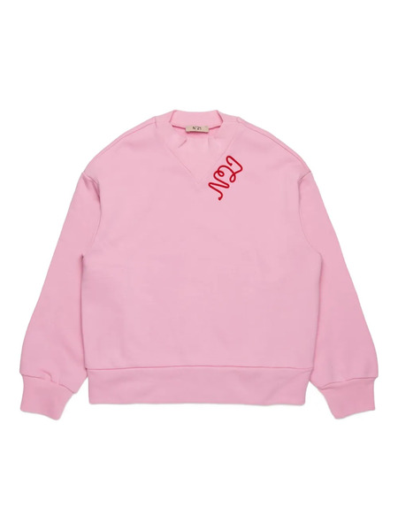  Nº21 Kids Logo-patch Sweatshirt - Pink 