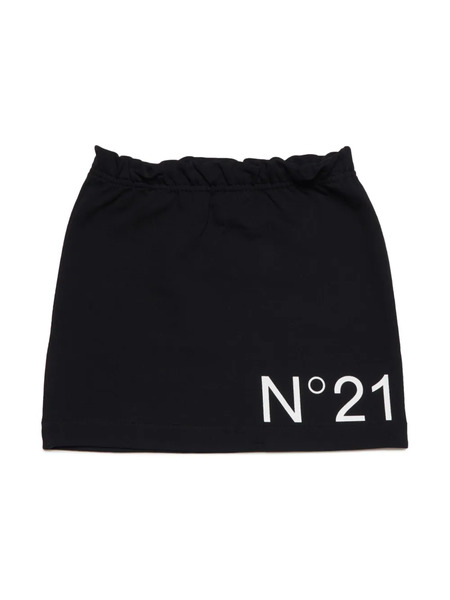  Nº21 Kids Logo-print Cotton Skirt - Black 