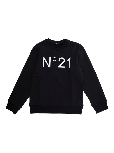  Nº21 Kids Logo-print Cotton Sweatshirt - Black 