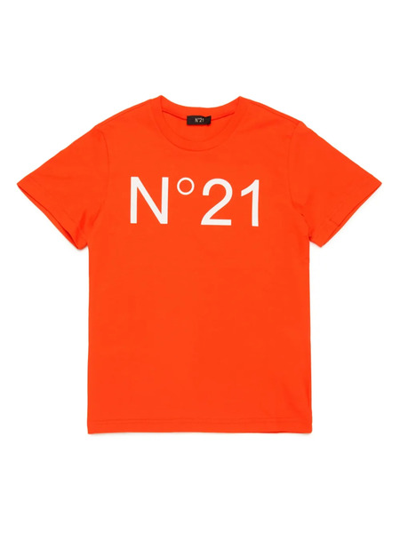  Nº21 Kids Logo-print Jersey T-shirt - Orange 