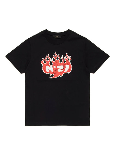  Nº21 Kids Logo-print T-shirt - Black 