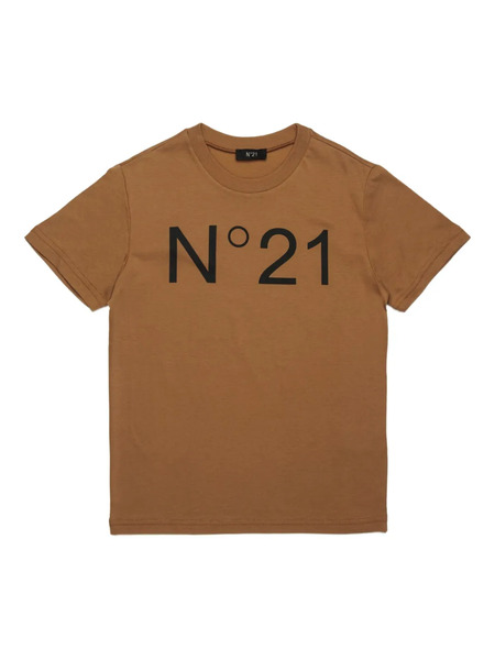 Nº21 Kids Logo-print T-shirt - Brown 