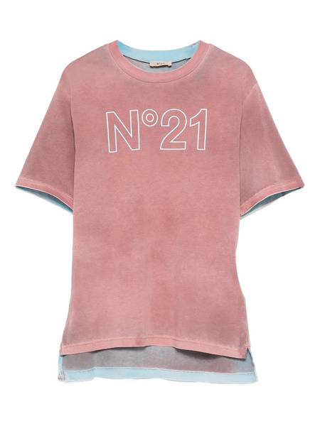  Nº21 Kids Logo-print T-shirt - Red 