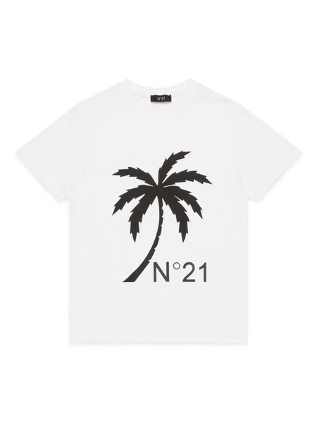  Nº21 Kids Logo-print T-shirt - White 