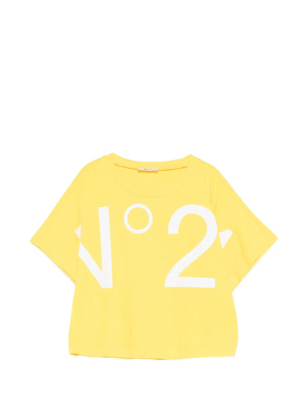  Nº21 Kids Logo-print T-shirt - Yellow 