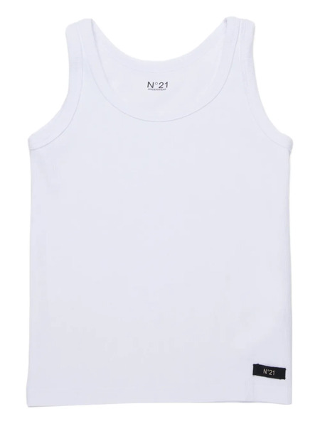  Nº21 Kids Logo Tank Top - White 