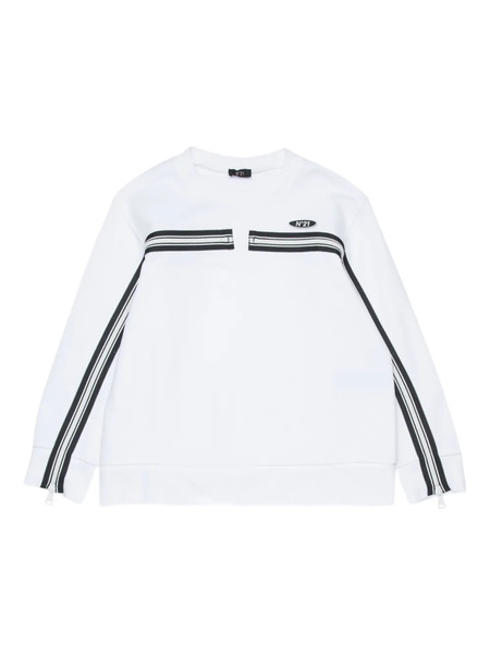  Nº21 Kids Long-sleeve Crew-neck Sweatshirt - White 