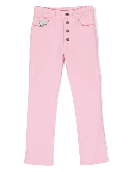  Nº21 Kids Mid-rise Straight-leg Jeans - Pink 