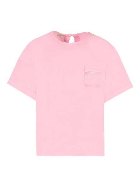  Nº21 Kids Pocket Short-sleeve Top - Pink 