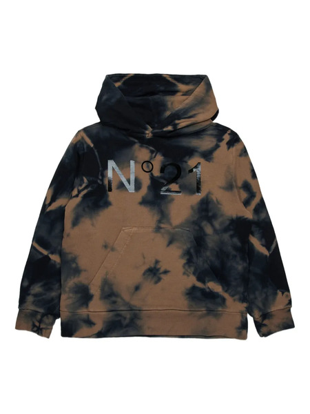  Nº21 Kids Tie-dye Print Hoodie - Brown 